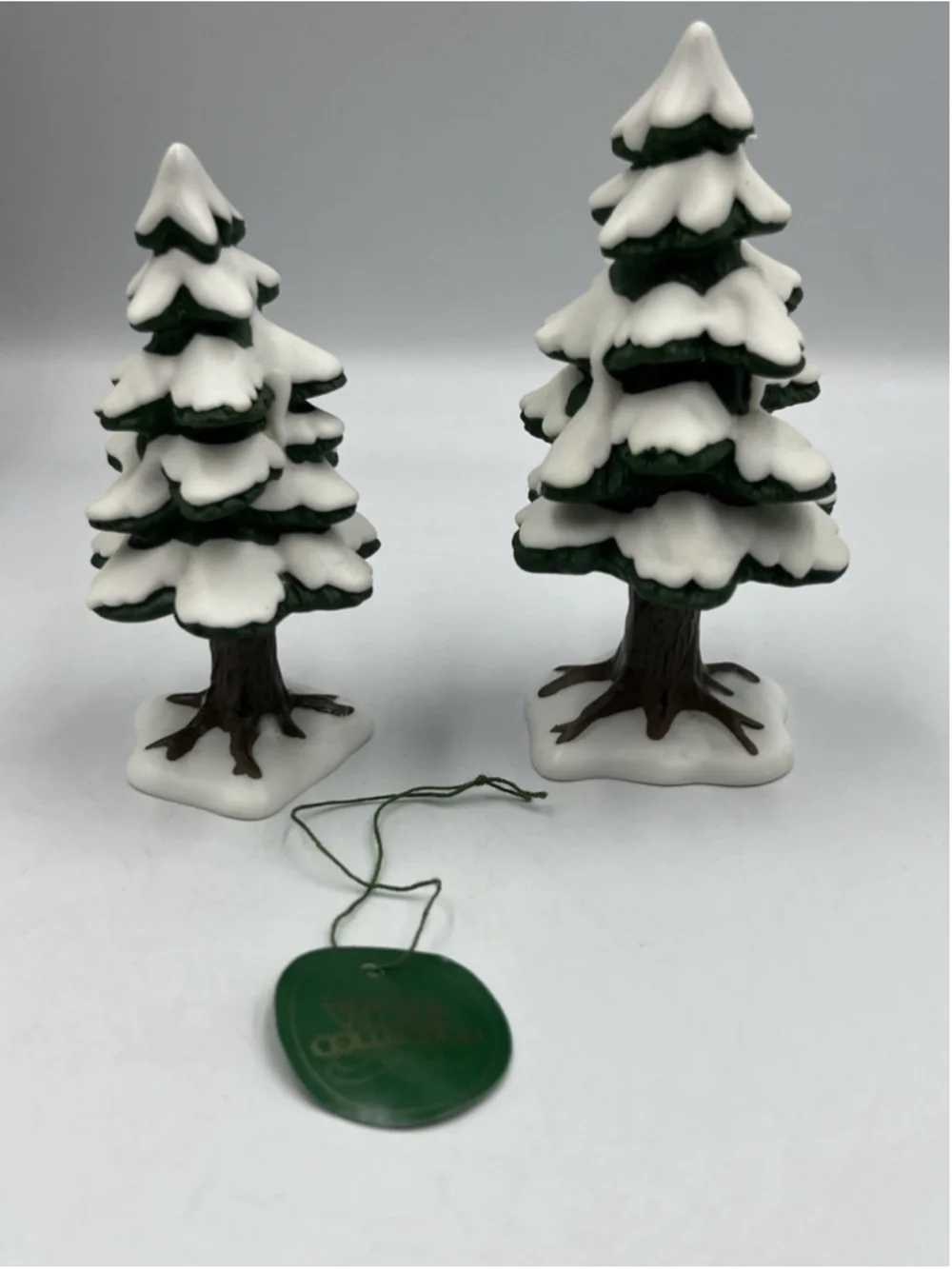 DEPT 56 5251-5 Village Accessories small porcelain pines 2pc see all ,COLLECT